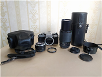 ست دوربین Fujica AX-5 با لنز نرمال و تله